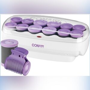 Conair Ceramic Flocked Hot Roller Set w/ Clips - NEW